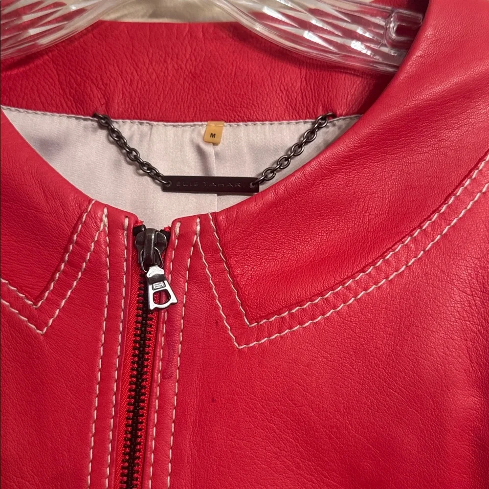 Elie Tahari Leather Jacket - Picture 4 of 8